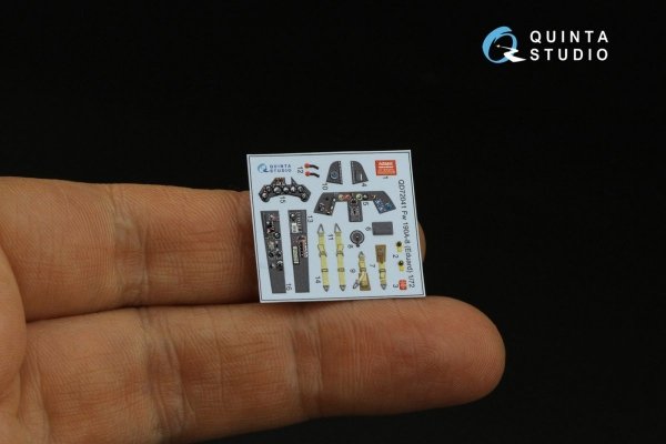 Quinta Studio QD72041 Fw 190A-8 3D-Printed &amp; coloured Interior on decal paper (Eduard) 1/72