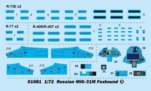 Trumpeter 01681 Russian MiG-31M Foxhound 1/72