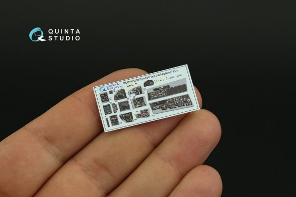 Quinta Studio QDS-48280 F/A-18C late 3D-Printed &amp; coloured Interior on decal paper (HobbyBoss)(Small version) 1/48