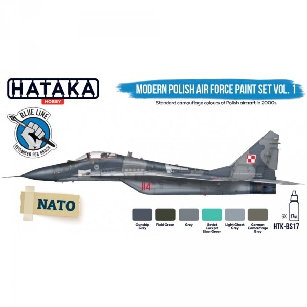 Hataka HTK-BS17 Modern Polish Air Force paint set vol. 1