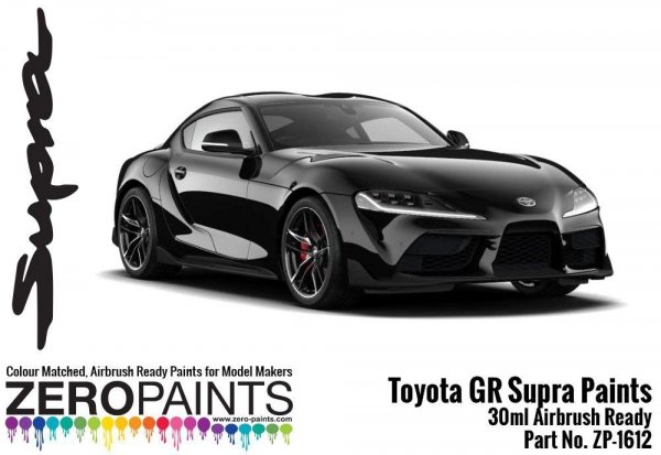Zero Paints ZP-1612-B Toyota GR Supra Black Metallic Paint 30ml
