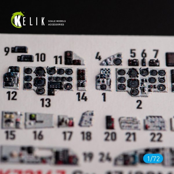 Kelik K72167 SU-17M4P/22M4 - interior 3D decals for ModelSvit kit (1/72)