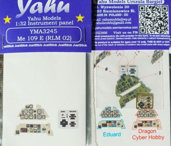 Yahu YMA3245 Me 109E early [RLM02] Eduard / Dragon Cyber-Hobby (1:32)