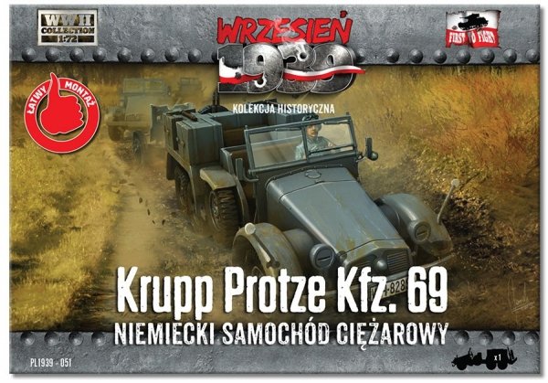 First to Fight PL051 Niemiecki samochód ciężarowy Krupp Protze Kfz. 69 (1:72)