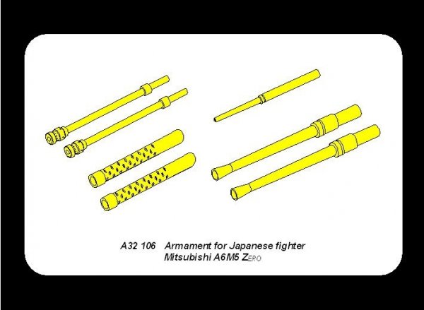 Aber A32106 Armament for Japanese fighter Mitsubishi A6M5 Zero (1:32)