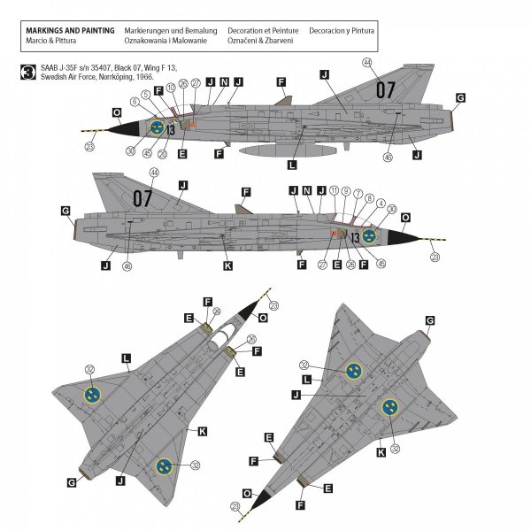 Hobby 2000 72055 Saab J-35F Draken ( HASEGAWA + CARTOGRAF + MASKI ) 1/72