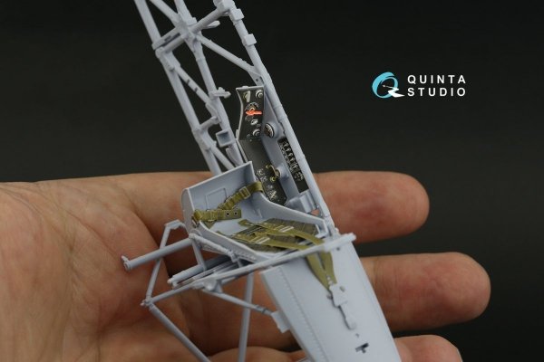 Quinta Studio QD24002 Hawker Typhoon (Car Door) 3D-Printed &amp; coloured Interior on decal paper (Airfix) 1/24