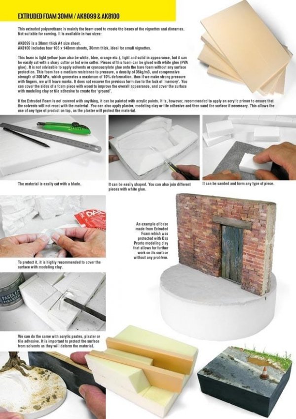 AK Interactive AK8099 EXTRUDED FOAM 30MM SIZE A4  (pianka do budowy)