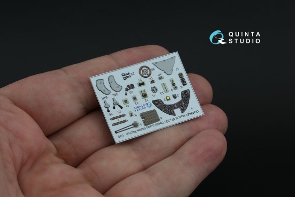Quinta Studio QD48467 Macchi MC.200 Saetta (Late) 3D-Printed coloured Interior on decal paper (Italeri/Tamiya) 1/48