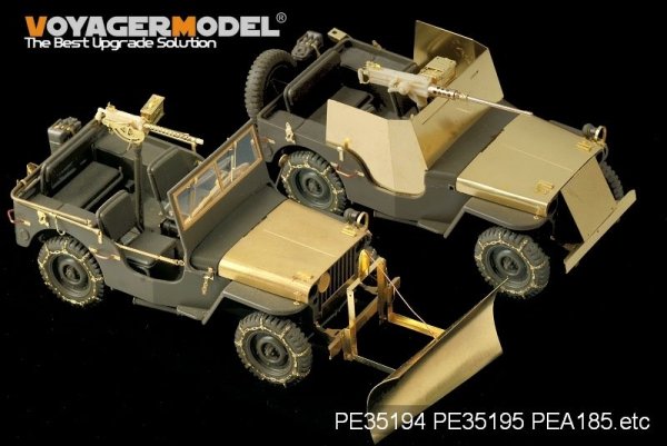 Voyager Model PEA185 WWII U.S. Jeep Willys MB snow plow w/ tyre chains (For TAMIYA /ITALIAN) 1/35