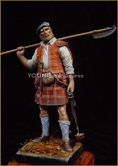 Young Miniatures YH9004 Highland Clansman 1746 90mm