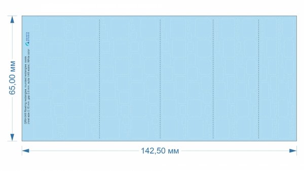 Quinta Studio QRV-048 Riveting rectangles, rounded rectangles and ovals (rivet size 0.15 mm, gap 0.6 mm, suits 1/48), White color 1/48