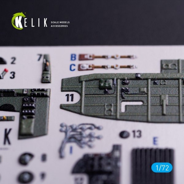 Kelik K72209 Bristol Bleninheim Mk.1 - interior 3D decals for Airfix kit (1/72)