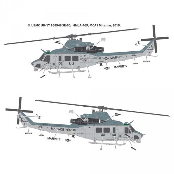 Academy 12138 USMC UH-1Y Venom Utility Helicopter 1/35