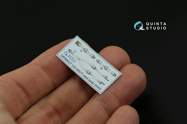 Quinta Studio QD48318 F4F-3 late 3D-Printed &amp; coloured Interior on decal paper (Hobby Boss) 1/48