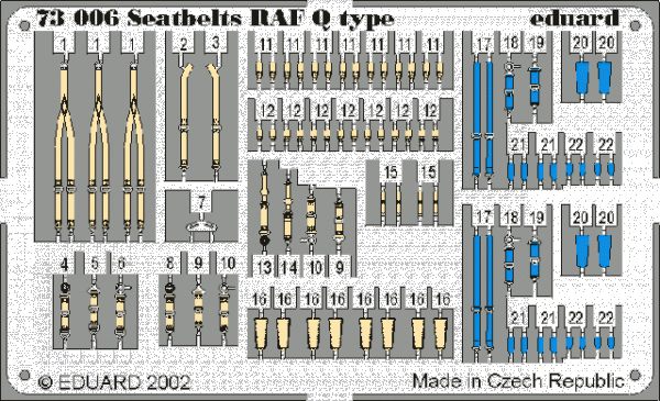 Eduard 73006 Seatbelts RAF Q type 1/72