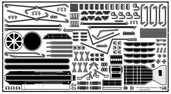 MK1 Design MD-20024 DKM Battleship SCHARNHORST DX PACK for Trumpeter 1/200