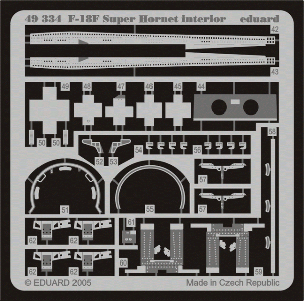 Eduard 49334 F/ A-18F interior 1/48 Hasegawa