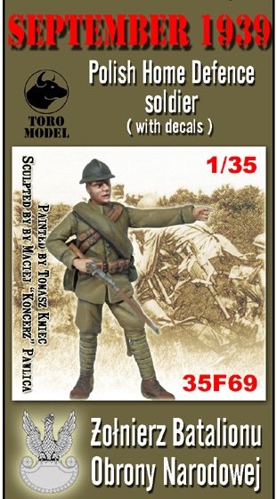 Toro 35F69 Wrzesień 1939 - Żołnierz Batalionu Obrony Narodowej Figurka wraz z kalkomanią 1/35