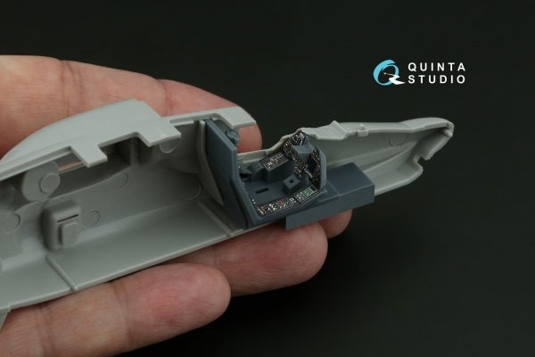 Quinta Studio QD+72252 Ka-50 (black panels) 3D-Printed &amp; coloured Interior on decal paper (HobbyBoss/ARK) (with 3D-printed resin parts) 1/72