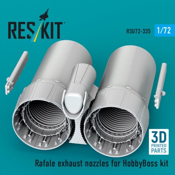 RESKIT RSU72-0335 Rafale exhaust nozzles for HobbyBoss kit (3D Printed) (1/72)