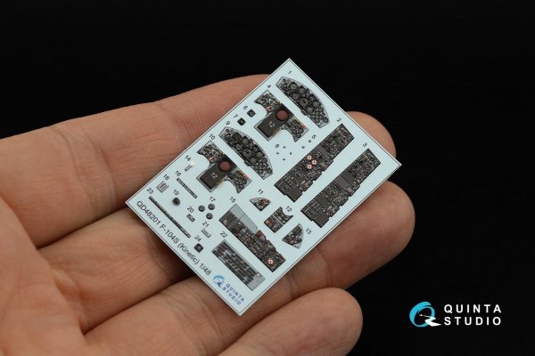 Quinta Studio QD48201 F-104S 3D-Printed &amp; coloured Interior on decal paper (Kinetic) 1/48