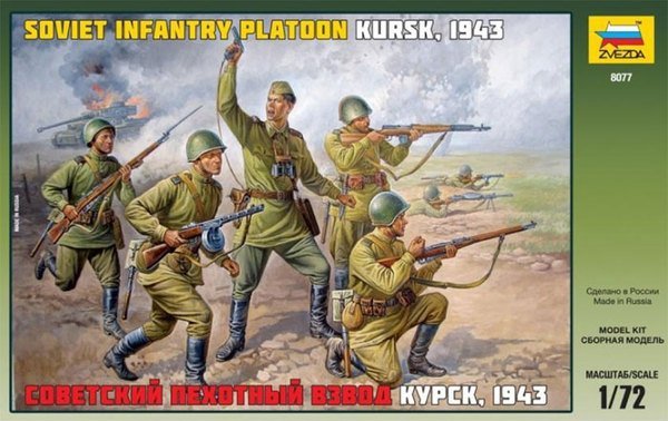  Zvezda 8077 Soviet Infantry WWII 1/72