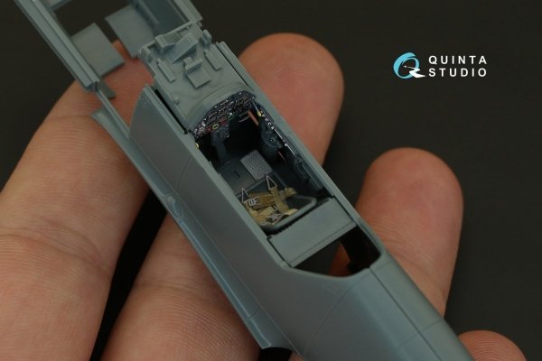 Quinta Studio QD48086 Bf 109E-1/E-3 3D-Printed &amp; coloured Interior on decal paper (for Eduard kit) 1/48
