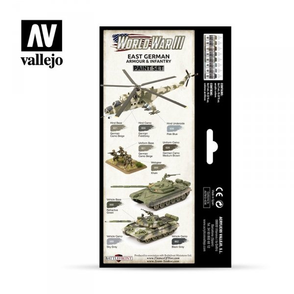 Vallejo 70224 WWIII East German Armour &amp; Infantry 8x17ml