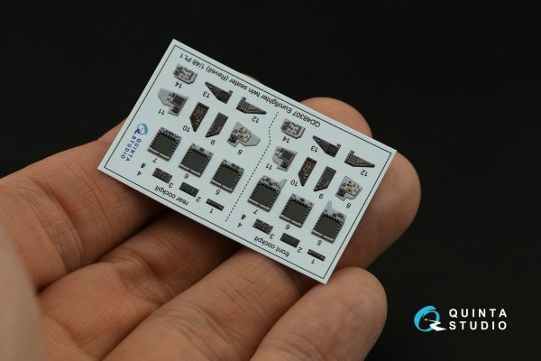 Quinta Studio QD48307 Eurofighter twin seater 3D-Printed coloured Interior on decal paper (Revell) 1/48