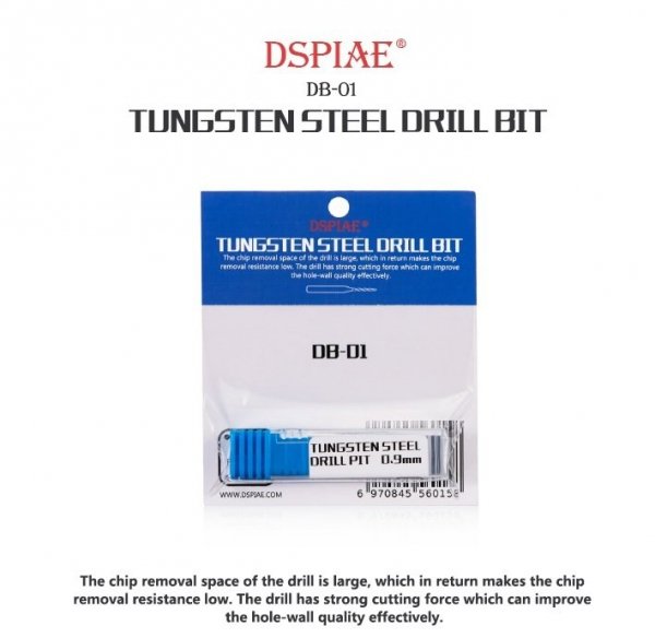DSPIAE DB-01 1.0mm Tungsten Steel Drill Bit / Wiertło ze stali wolframowej