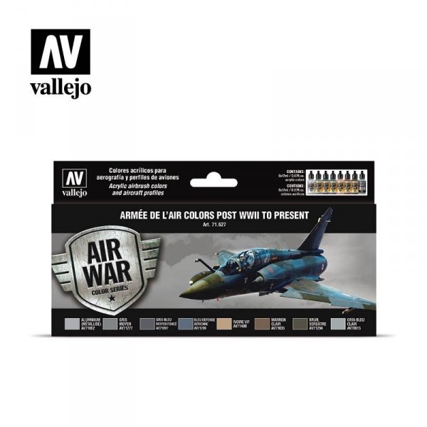Vallejo 71627 Armée de l’Air colors post WWII to present 8x17ml