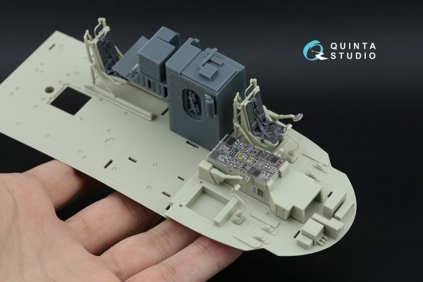 Quinta Studio QD+35169 SH-60F Seahawk 3D-Printed &amp; coloured Interior on decal paper (Kitty Hawk) (with 3D-printed resin parts) 1/35