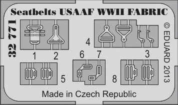 Eduard 32771 Seatbelts USAAF WWII FABRIC 1/32