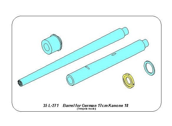 Aber 35L-271 Lufa do niemieckiej armaty 17cm Kanone 18 1/35