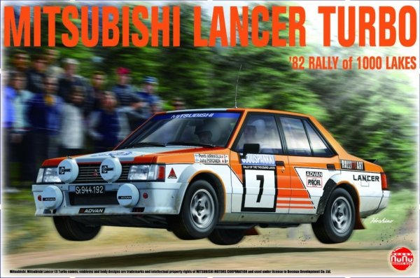 NuNu PN24018 MITSUBISHI LANCER TURBO 82 RALY 1000 LAKES 1/24