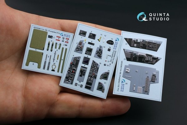 Quinta Studio QD32080 F/A-18E 3D-Printed &amp; coloured Interior on decal paper (for Trumpeter kit) 1/32