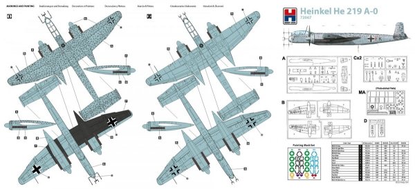 Hobby 2000 72067 Heinkel He 219 A-0 ( DRAGON + CARTOGRAF + MASKI) 1/72