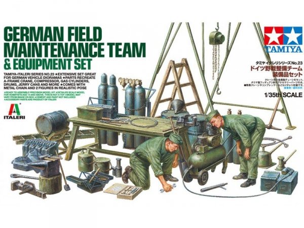 Tamiya 37023 German Field Maintenance Team Equipment Set 1/35