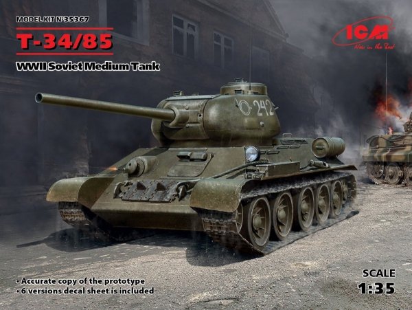 ICM 35367 Т-34-85, WWII Soviet Medium Tank (1:35)