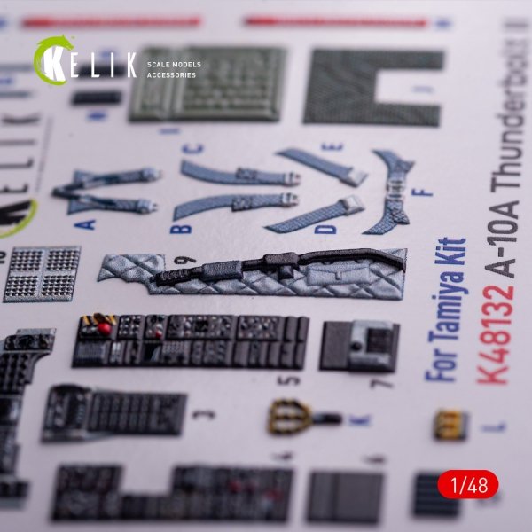 Kelik K48132 A-10A - interior 3D decals for Tamiya kit (1/48)