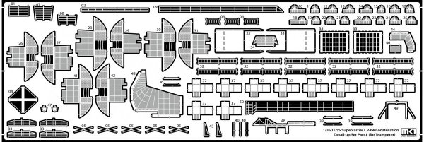 MK1 Design MS-35048 CV-64 Constellation Detail-up Part DX for Trumpeter 1/350