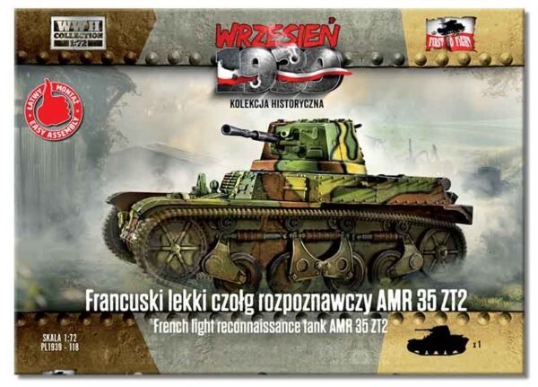 First To Fight PL118 - Francuski lekki czołg rozpoznawczy AMR 35 ZT2 1/72