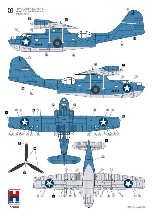 Hobby 2000 72066 Consolidated PBY-5A Catalina PTO ( Academy + CARTOGRAF + MASKI) 1/72