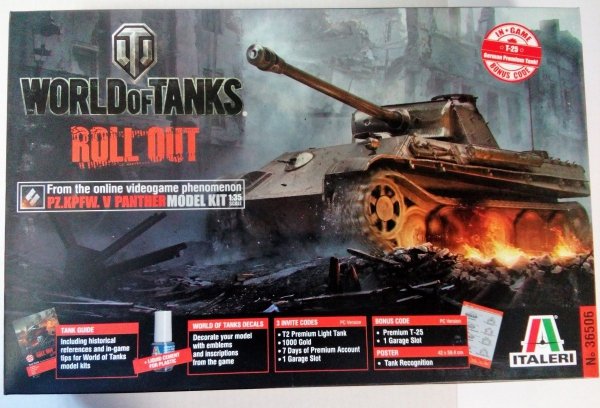 Italeri 36506 World of Tanks -Pz. Kpfw. V Panther