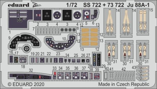 Eduard 73722 Ju 88A-1 interior 1/72 REVELL