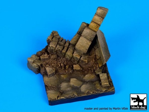 Black Dog D35055 Ruined wall N°2 base 1/35