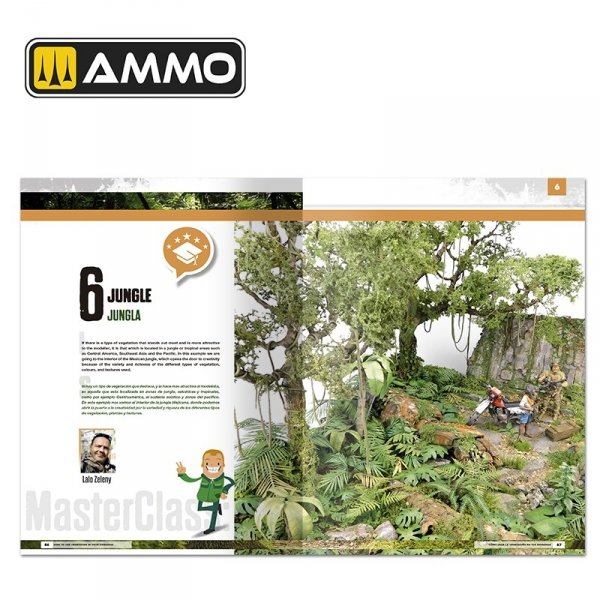 AMMO of Mig Jimenez 6254 MODELLING SCHOOL - How to use Vegetation in your Dioramas (Bilingual- English, Spanish)