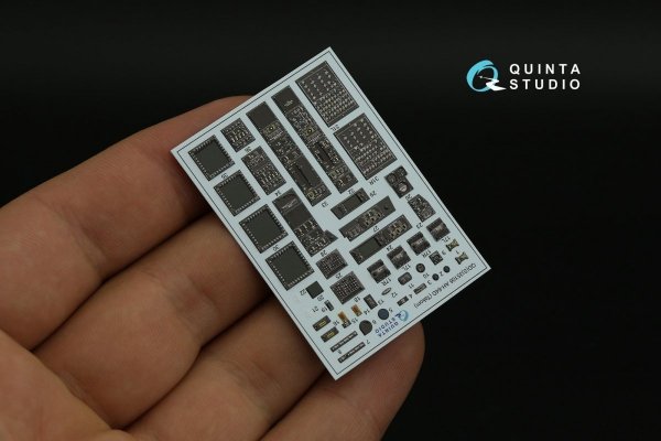 Quinta Studio QD+35106 AH-64D 3D-Printed &amp; coloured Interior on decal paper (Takom) (with 3D-printed resin parts) 1/35