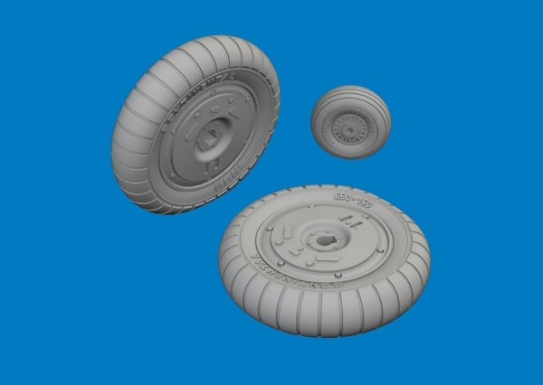 Eduard 624008 Messerschmitt Bf-109 G-5 / G-6 - Wheels Set (3D-Printed / for Airfix Kits) 1/24